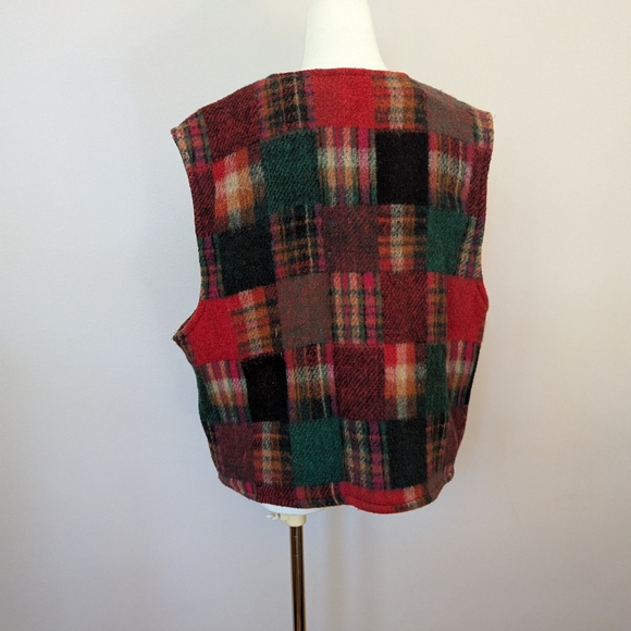 Vintage Plaid Wool Vest - Picture 6 of 8